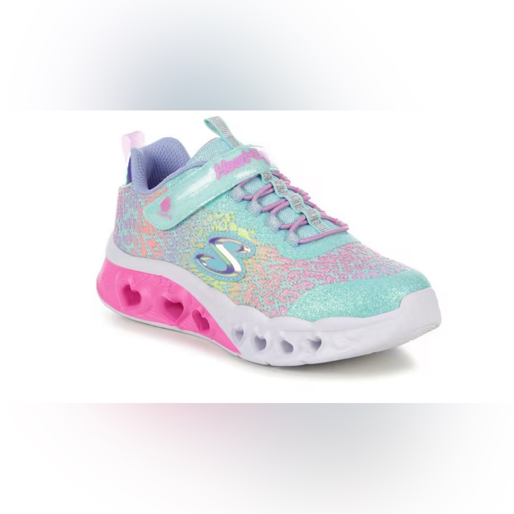 Brand New Toddler Girls Skechers Flutter Heart Lights Love Light Up Sneakers